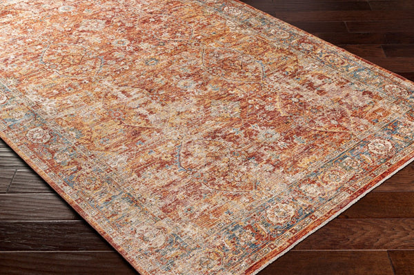 Livabliss Aspendos Geometric Runner Rug Turkish Woven Polyester Low Pile Hallway Accent Burgandy, Rust 9' x 12'2" APS2316-9122