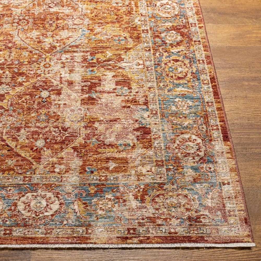 Livabliss Aspendos Geometric Runner Rug Turkish Woven Polyester Low Pile Hallway Accent Burgandy, Rust 2'7" x 10' APS2316-2710