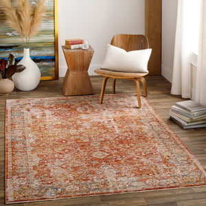 Livabliss Aspendos Geometric Runner Rug Turkish Woven Polyester Low Pile Hallway Accent Burgandy, Rust 9' x 12'2" APS2316-9122