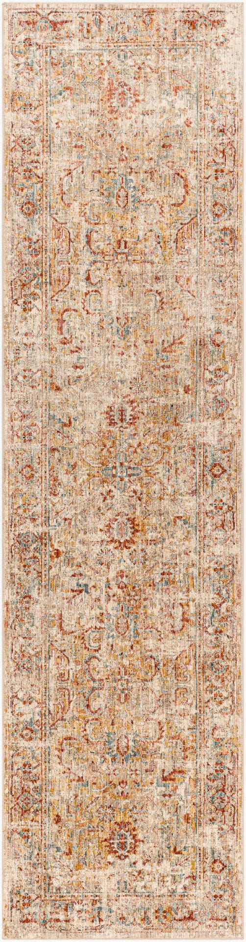 Livabliss Aspendos Geometric Runner Rug Machine Woven Polyester Fringe Hallway Entryway Accent APS2318-2710