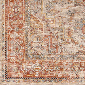 Livabliss Aspendos Vintage Traditional Fringe Area Rug Low Pile Polyester for Entryway or Kitchen APS2320-274