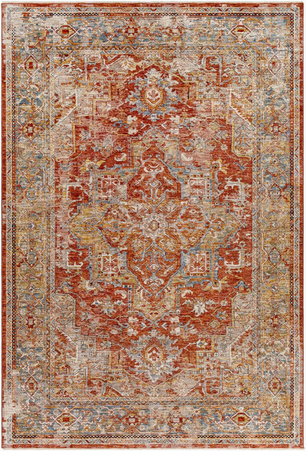 Livabliss Aspendos Turkish Machine Woven Polyester Area Rug with Fringe for Living Room APS2322-6796
