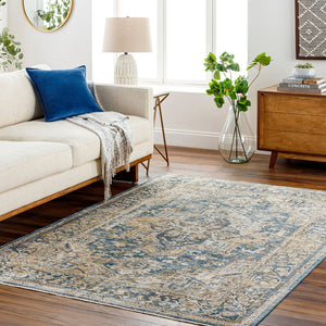 Livabliss Aspendos Medallion Area Rug Machine Woven Polyester Low Pile Traditional Living Room APS2323-1215