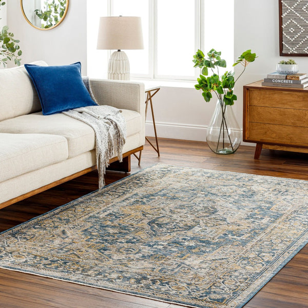 Livabliss Aspendos Medallion Area Rug Machine Woven Polyester Low Pile Traditional Living Room APS2323-1215