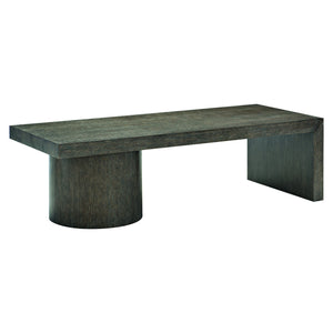 Bernhardt Bernhardt Rustic Modern Linea Rectangular Cocktail Table — 60"W Cerused Charcoal Oak Veneer Design 384022B