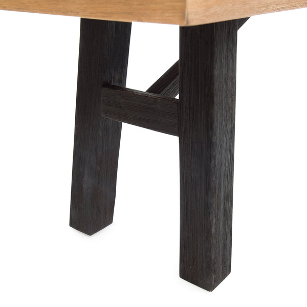 English Elm Outdoor Acacia Hardwood Slat Bench Set of Two for Patio Garden Dining Use 56702.00