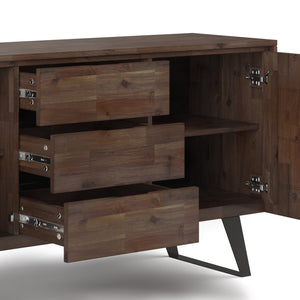 English Elm Lowry - Rustic Acacia Sideboard Buffet With Industrial Metal Accents For Modern Storage Solutions B136P158872