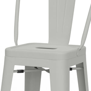 English Elm Fletcher - Set Of 2 Modern White Metal Bar Stools With Ergonomic Design, Perfect For Any Space B136P158663