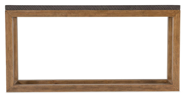 Hooker Furniture Big Sky Sofa Table With Charcoal Crosshatched Top & Vintage Natural Base, Rustic Handcrafted Console 6700-80151-99