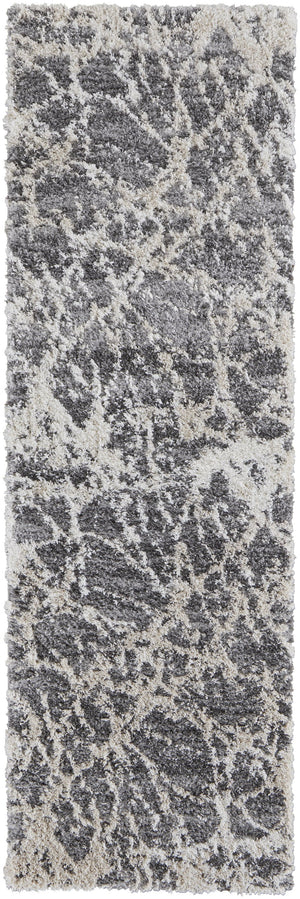 Feizy Rugs Mynka Abstract Area Rug – Stylish, Pet-friendly, Easy-care Polyester For High Traffic Spaces Gray,Ivory Polyester Myn39idfgrybgei68