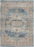 CNC11 Concerto Vintage Indoor Rug - Luxurious Persian Medallion Design in Soft Mineral Tones