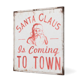 Santa Claus Square Iron Plaque XWA20603 Park Hill