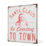 Santa Claus Square Iron Plaque