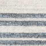 Nourison Astra Machine Washable ASW04 Machine Made Power-loomed Solid Border Indoor Only Mid-Century Modern Scandinavian Rug Ivory Blue, Ivory Blue 100% Polyester 99446120809