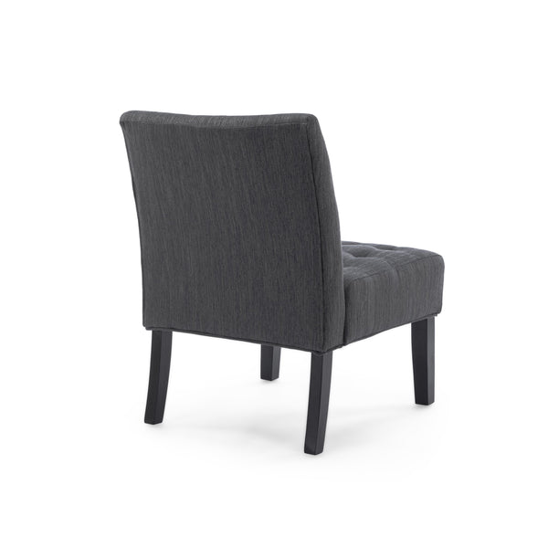 English Elm Accent Slipper Chairs Set of Two Button Tufted Plush Upholstered Living Room Pair 70752.00