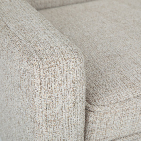 English Elm Parris Upholstered Bench with Tweed Fabric, High-Density Foam & Springs, Versatile Entryway Seat Silver B136P159947