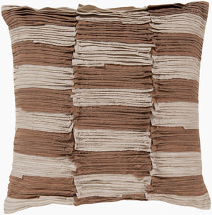 Surya Decorative Pillows Ar-017 - Stylish 18"X18" Accent Pillow For Home Décor And Comfort Enhancement Dark Brown Cotton Ar017-2222p