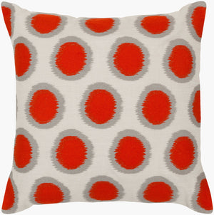 Surya Ikat Dots 18"L X 18"W Accent Pillow – Durable Linen, Modern Design For A Stylish Home Decor Upgrade Cream Linen Ar092-2020d