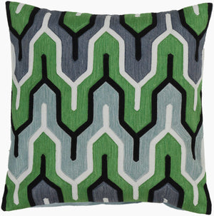 Surya Aztec 18"X18" Cotton Accent Pillow - Stunning Home Decor, Unique Design, Soft & Durable Statement Piece Charcoal Cotton Ar114-2222d