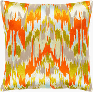 Surya Ara 18" Global-inspired Accent Pillow – Elegant Cotton Design For Chic Home Decor & Durability Orange Cotton,Cotton Ar146-2222