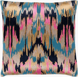 Surya Ara Square Cotton Accent Pillow with Indian Motif Pattern for Sofas and Beds AR150-2020