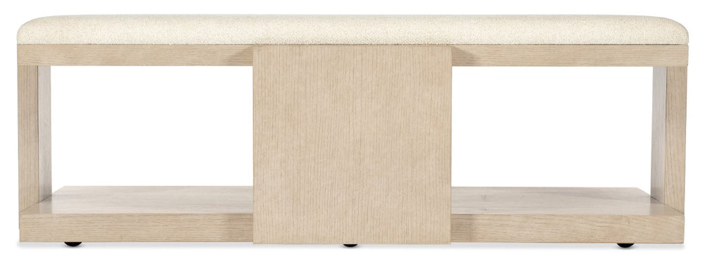 Hooker Furniture Westwood Polished Limestone Rectangle Cocktail Table With Performance Fabric Top, Open Storage & Casters 6133-80110-80