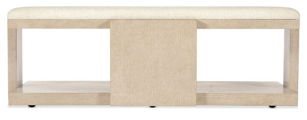 Hooker Furniture Westwood Polished Limestone Rectangle Cocktail Table With Performance Fabric Top, Open Storage & Casters 6133-80110-80