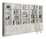 Boca 6 Piece Library Wall Unit Cottage White BOC-6PC-LIB-STRWALL Parker House