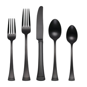 Lenox Portola Satin Black 20-Piece Flatware Set Metallic, BLACK METAL 896004