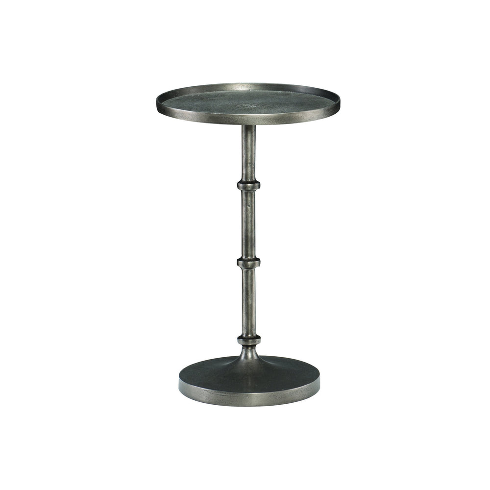 Bernhardt Bernhardt Cast Aluminum Ascot Round Chairside Table — Graphite Finish, Sculptural Pedestal, Compact Elegance 375171