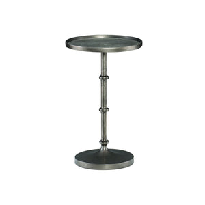 Bernhardt Bernhardt Cast Aluminum Ascot Round Chairside Table — Graphite Finish, Sculptural Pedestal, Compact Elegance 375171