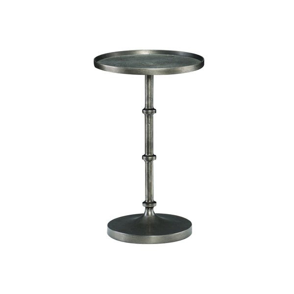 Bernhardt Bernhardt Cast Aluminum Ascot Round Chairside Table — Graphite Finish, Sculptural Pedestal, Compact Elegance 375171