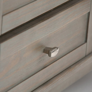 English Elm Warm Shaker 72" Tv Media Stand - Handcrafted Distressed Grey With Storage & Cable Management Solutions B136P159712-GIGA