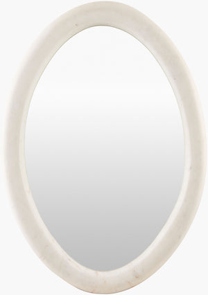 Surya Araminta 18"H X 28"W Minimalist Accent Mirror - Modern Wall Decor For Chic Contemporary Spaces Frame, Ivory Marble Aram001-2937