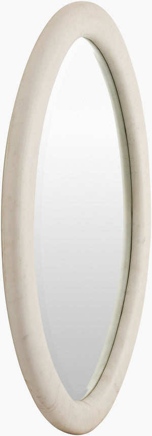 Surya Araminta 18"H X 28"W Minimalist Accent Mirror - Modern Wall Decor For Chic Contemporary Spaces Frame, Ivory Marble Aram001-2937