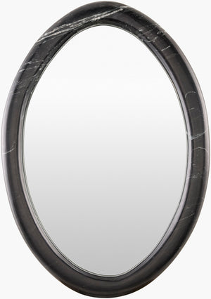 Surya Araminta 18"H X 28"W Minimalist Accent Mirror - Modern Wall Decor For Chic Contemporary Spaces Frame, Black Marble Aram002-2937