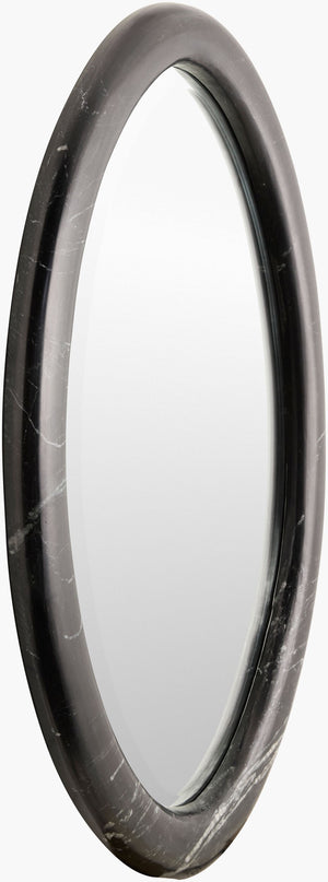 Surya Araminta 18"H X 28"W Minimalist Accent Mirror - Modern Wall Decor For Chic Contemporary Spaces Frame, Black Marble Aram002-2937