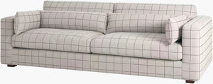 Surya Archie Three Seat Low Profile Contemporary Sofa with Foam Dacron Cushions for Living Room ARCI001-309441