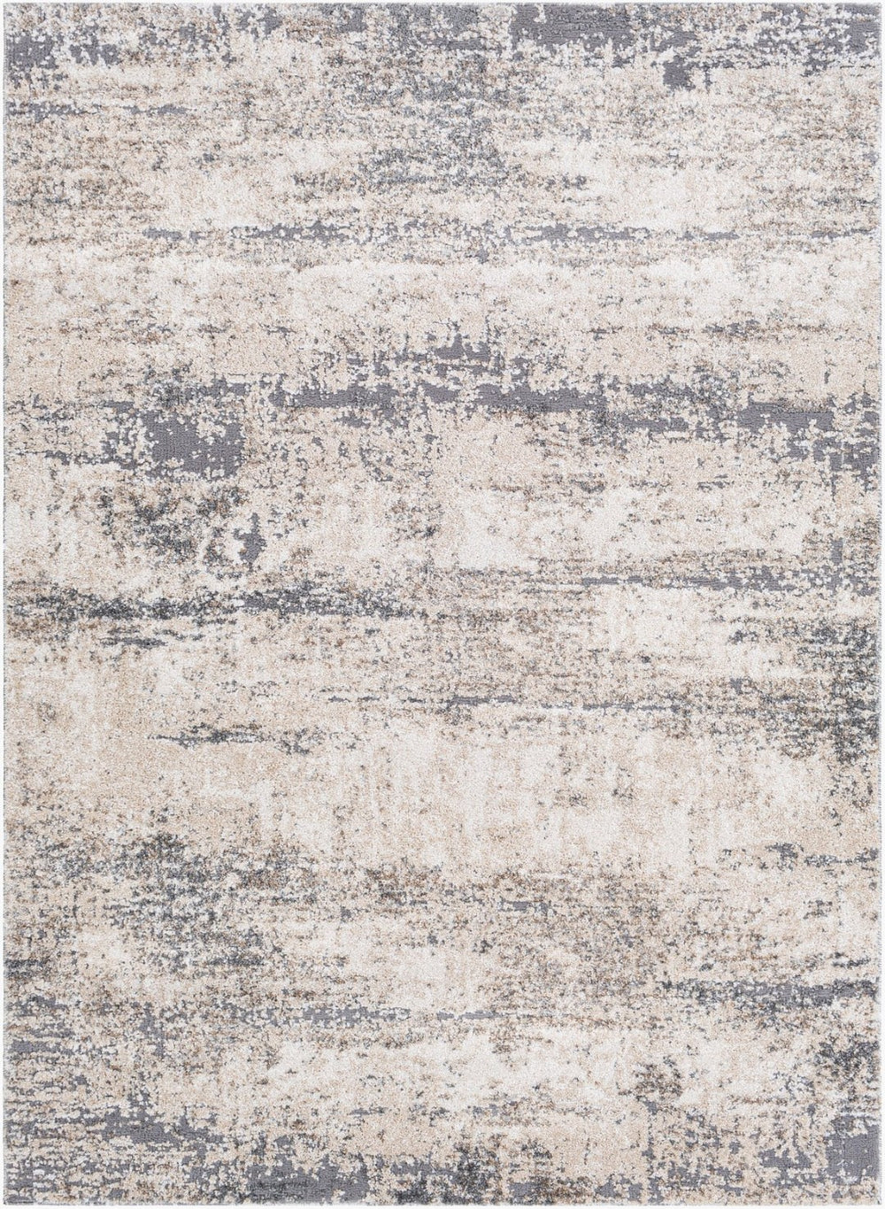 Livabliss Andorra High Pile Polypropylene Accent Rug Machine Woven in Turkey for Modern Interiors Beige, White 5'3" x 7' ARD2300-5373