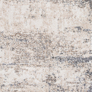 Livabliss Andorra High Pile Polypropylene Accent Rug Machine Woven in Turkey for Modern Interiors Beige, White 5'3" x 7' ARD2300-5373