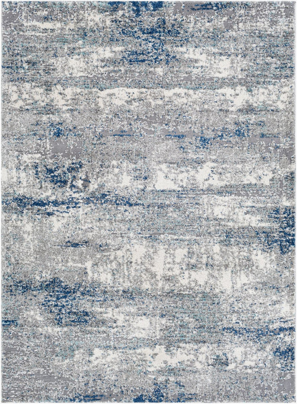 Livabliss Andorra High Pile Accent Rug Soft Machine Woven Minimalist Modern Entryway Decor Dark Blue, Char 6'7" x 9' ARD2301-679