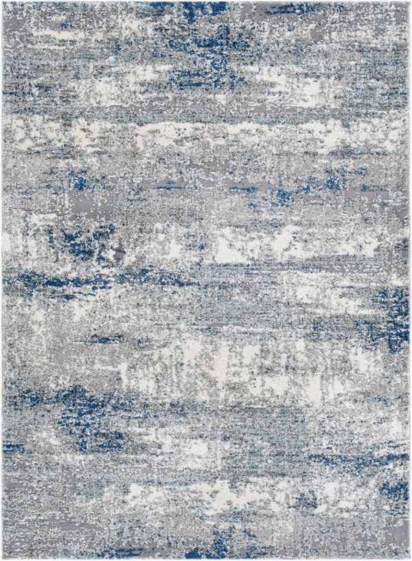 Livabliss Andorra High Pile Accent Rug Soft Machine Woven Minimalist Modern Entryway Decor Dark Blue, Char 6'7" x 9' ARD2301-679