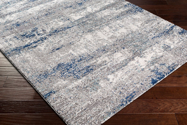 Livabliss Andorra High Pile Accent Rug Soft Machine Woven Minimalist Modern Entryway Decor Dark Blue, Char 6'7" x 9' ARD2301-679
