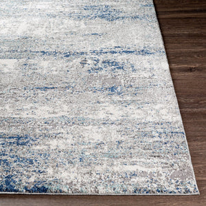 Livabliss Andorra High Pile Accent Rug Soft Machine Woven Minimalist Modern Entryway Decor Dark Blue, Char 6'7" x 9' ARD2301-679