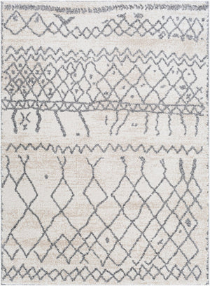 Livabliss Andorra Global Pattern High Pile Polypropylene Accent Rug Handcrafted in Turkey Beige, White 2' x 2'11" ARD2303-23