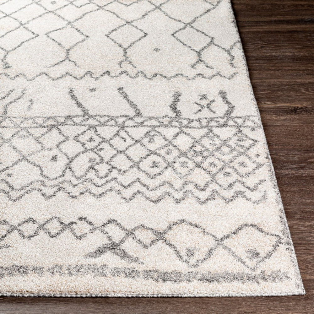 Livabliss Andorra Global Pattern High Pile Polypropylene Accent Rug Handcrafted in Turkey Beige, White 7'10" x 10' ARD2303-71010
