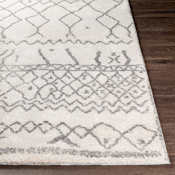 Livabliss Andorra Global Pattern High Pile Polypropylene Accent Rug Handcrafted in Turkey Beige, White 2' x 2'11" ARD2303-23