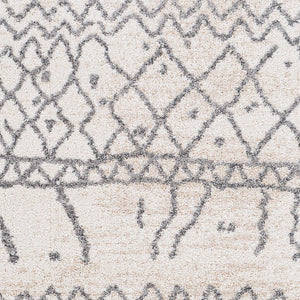 Livabliss Andorra Global Pattern High Pile Polypropylene Accent Rug Handcrafted in Turkey Beige, White 2' x 2'11" ARD2303-23