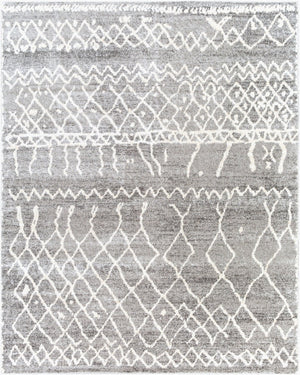 Livabliss Andorra Global Pattern High Pile Polypropylene Accent Rug Turkey Woven Entryway Bedroom Gray, White 7'10" x 10' ARD2304-71010