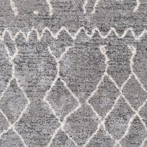 Livabliss Andorra Global Pattern High Pile Polypropylene Accent Rug Turkey Woven Entryway Bedroom Gray, White 7'10" x 10' ARD2304-71010